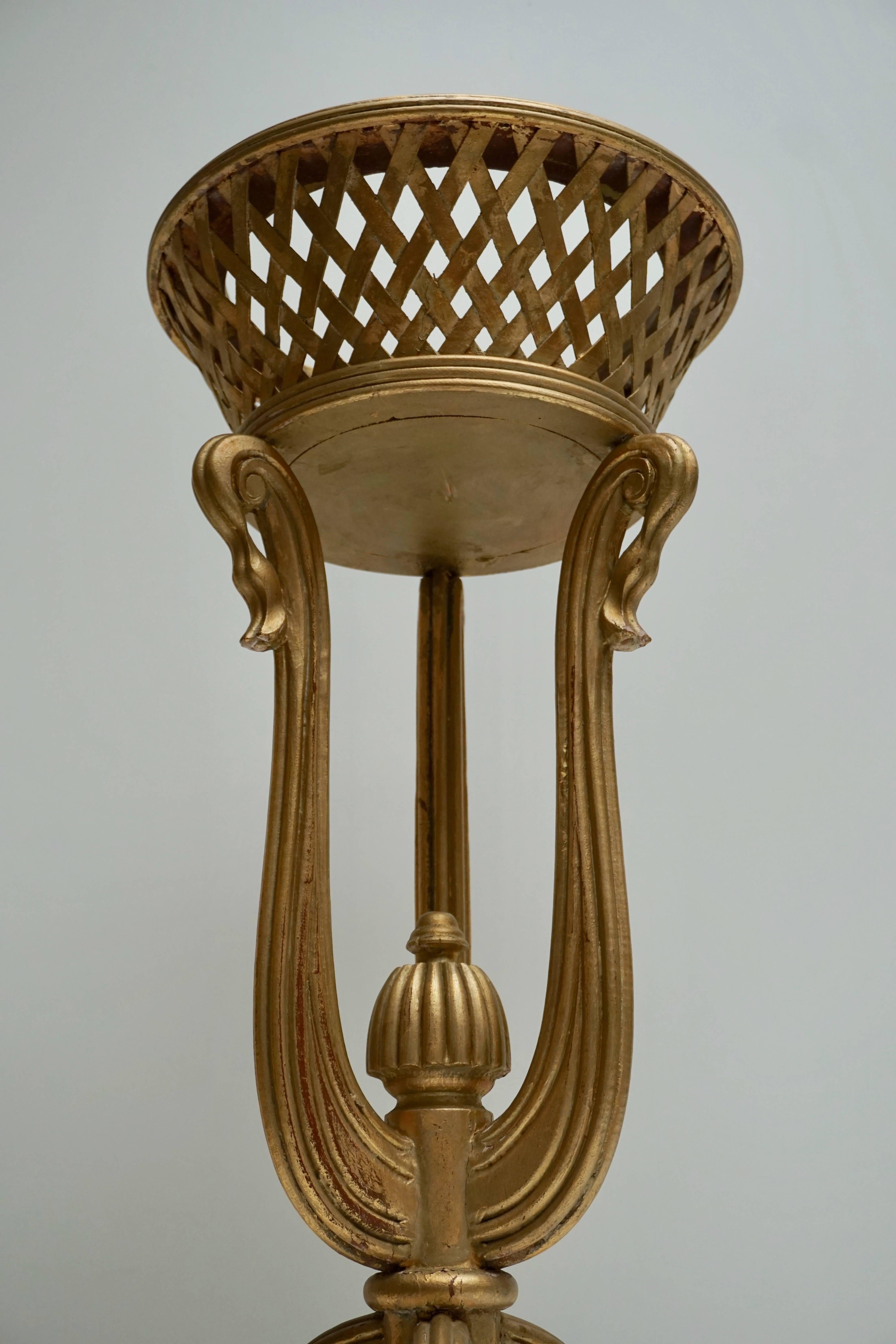 Rare Giltwood Jardiniere Planter in the Art Deco Style of Edgar Brandt 3