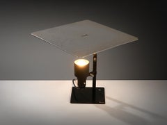 Lampe de table rare signée Gino Sarfatti pour Arteluce, avec abat-jour réfléchissant