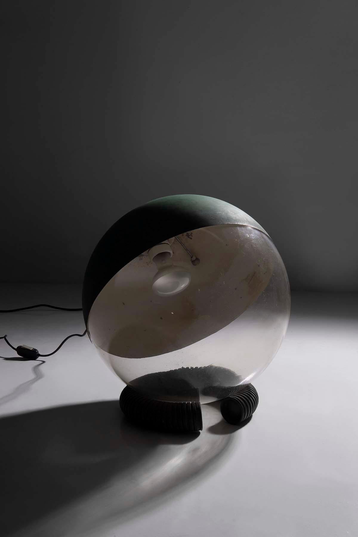 Galvanized Rare Gino Sarfatti Table Lamp Mod n. 598 for ArteLuce For Sale