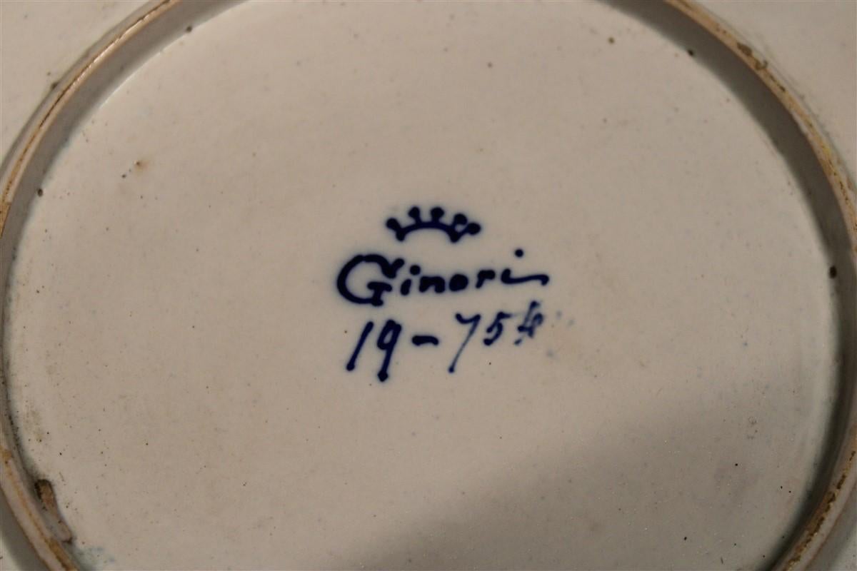 Rare Ginori Plate in Painted Porcelain 1860 Italy with Allegory of Women For Sale 6
