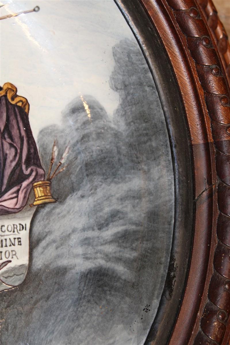 Metà XIX secolo Raro piatto Ginori in porcellana dipinta 1860 Italia con allegoria di donne in vendita