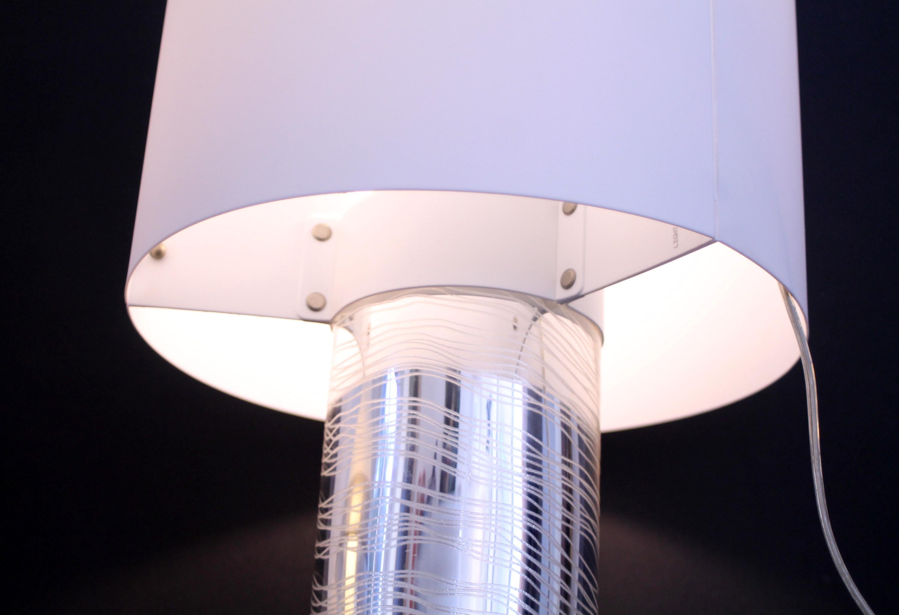RARE  Lampe de table en verre Gio Formica & S. Parker (Sottsass)  Décor rétro sympa ! en vente 6