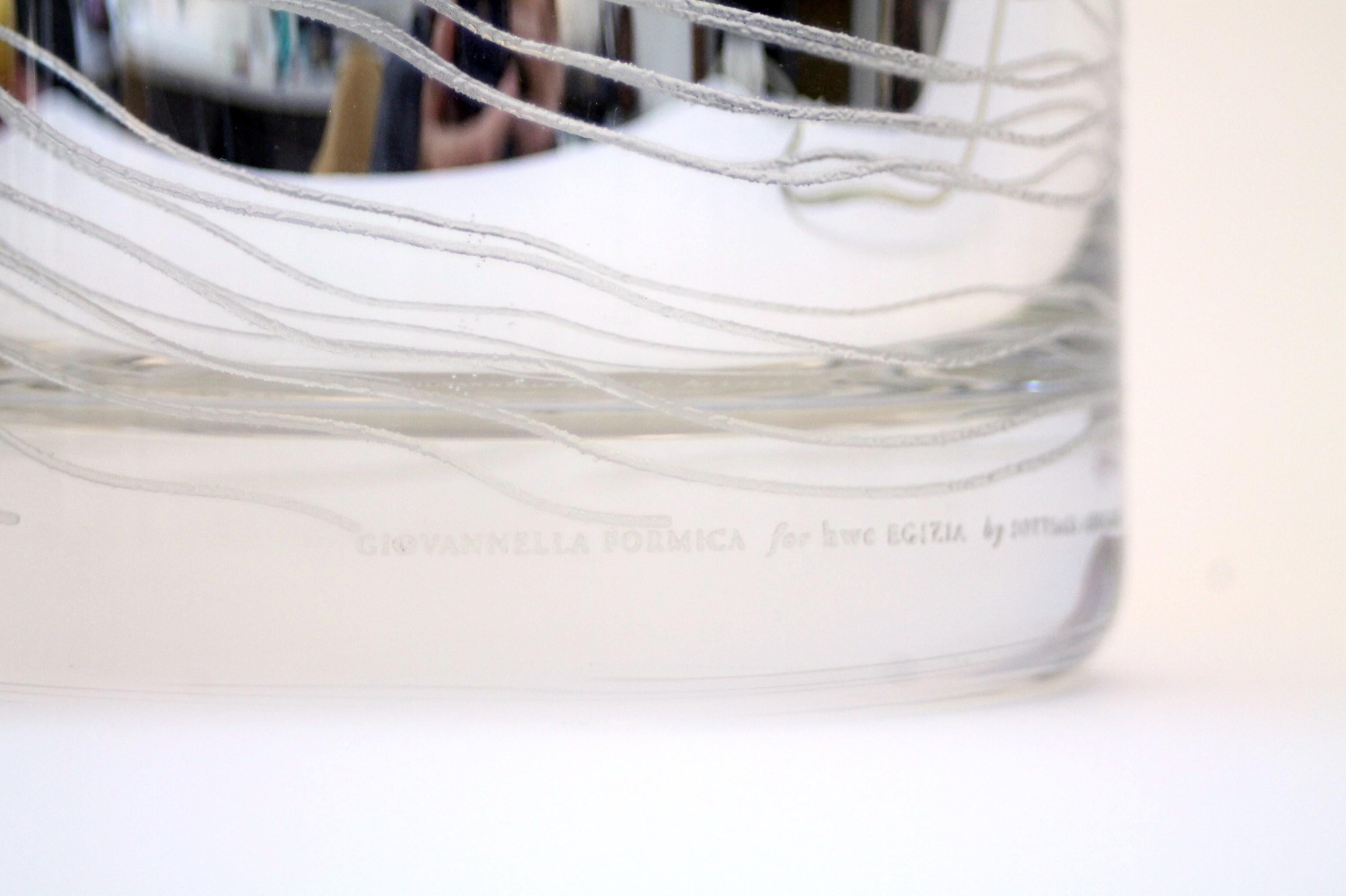 RARO  Lámpara de mesa de cristal Gio Formica & S. Parker (Sottsass)  ¡Una decoración retro genial! en venta 2
