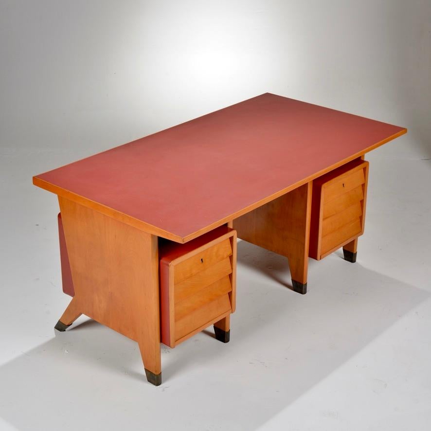 Rare Gio Ponti Administrative Desk In Good Condition For Sale In Los Angeles, CA