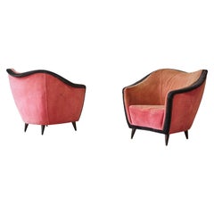 Rare Gio Ponti Attributed Armchairs by Casa e Giardino, Italy, 1940s