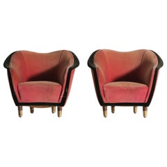 Seltene, Gio Ponti zugeschriebene Sessel von Casa e Giardino, Italien, 1940er Jahre