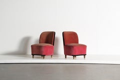 Rare Gio Ponti Attributed Cocktail Chairs by Casa e Giardino, Italy, 1940s
