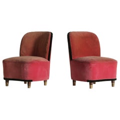 Rare Gio Ponti Attributed Cocktail Chairs by Casa e Giardino, Italy, 1940s