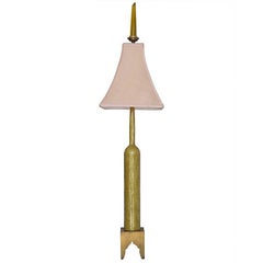 Rare Gio Ponti for Del Campo Enamel Lamp with Venini Glass Finial