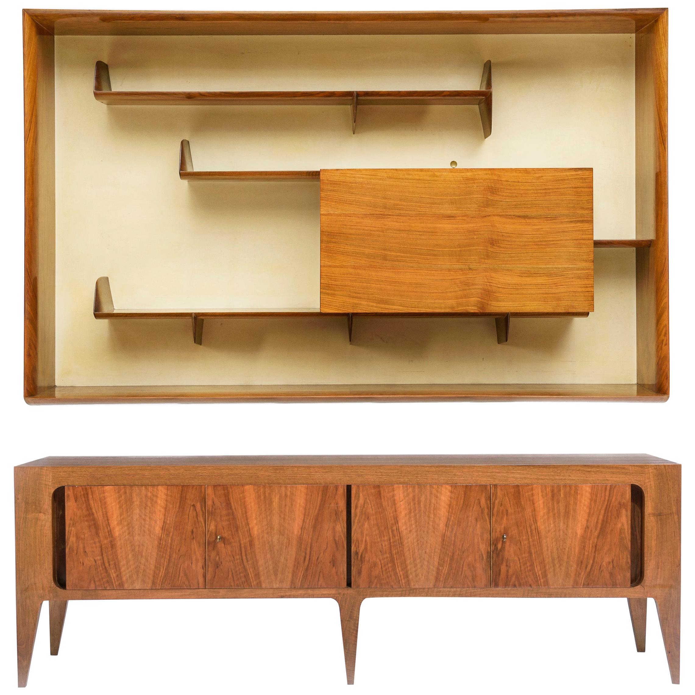 Rare Gio Ponti Hanging Cabinet and Sideboard 1951 Singer & Sons