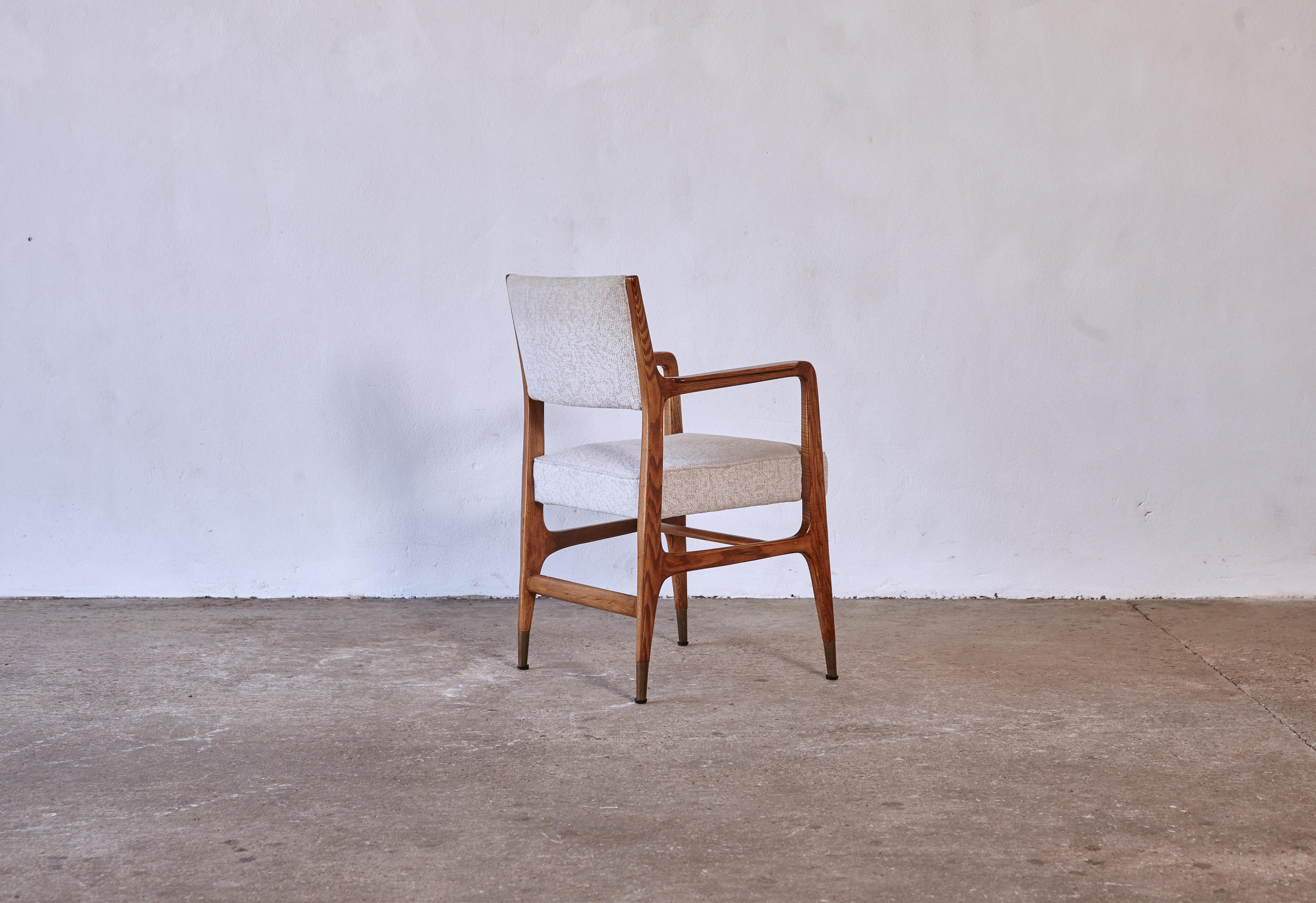Fabric Rare Gio Ponti Model 110 Armchair, Cassina, Italy, 1950s