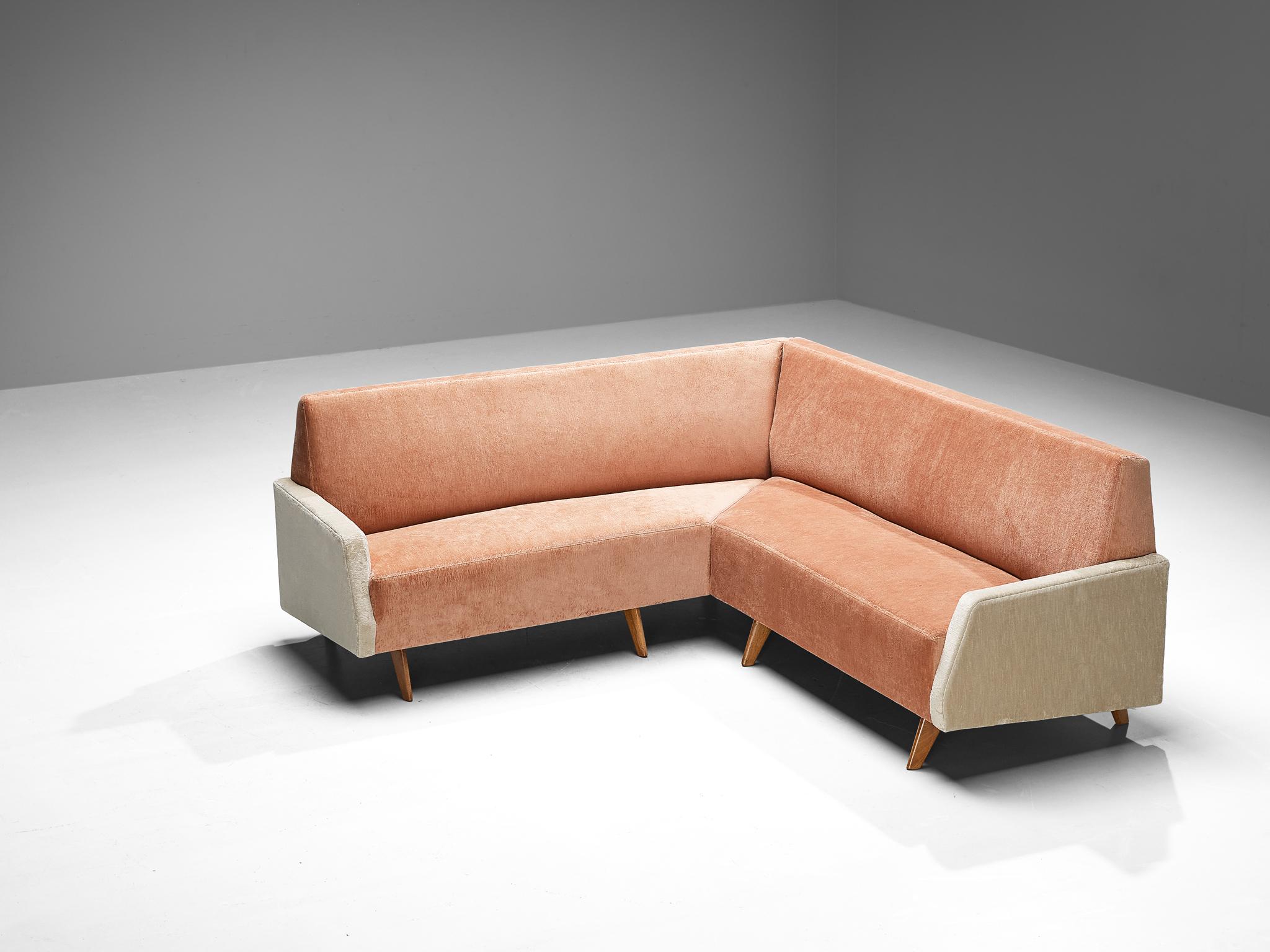 Gio Ponti sofa, Pierre Frey fabric and walnut, Italy, 1960s

Stunning sofa by Gio Ponti. This particular sofa breathes the luxurious feel of well-balanced Italian furniture designs of the 1960s. Made for a private residence in Italy, this piece was