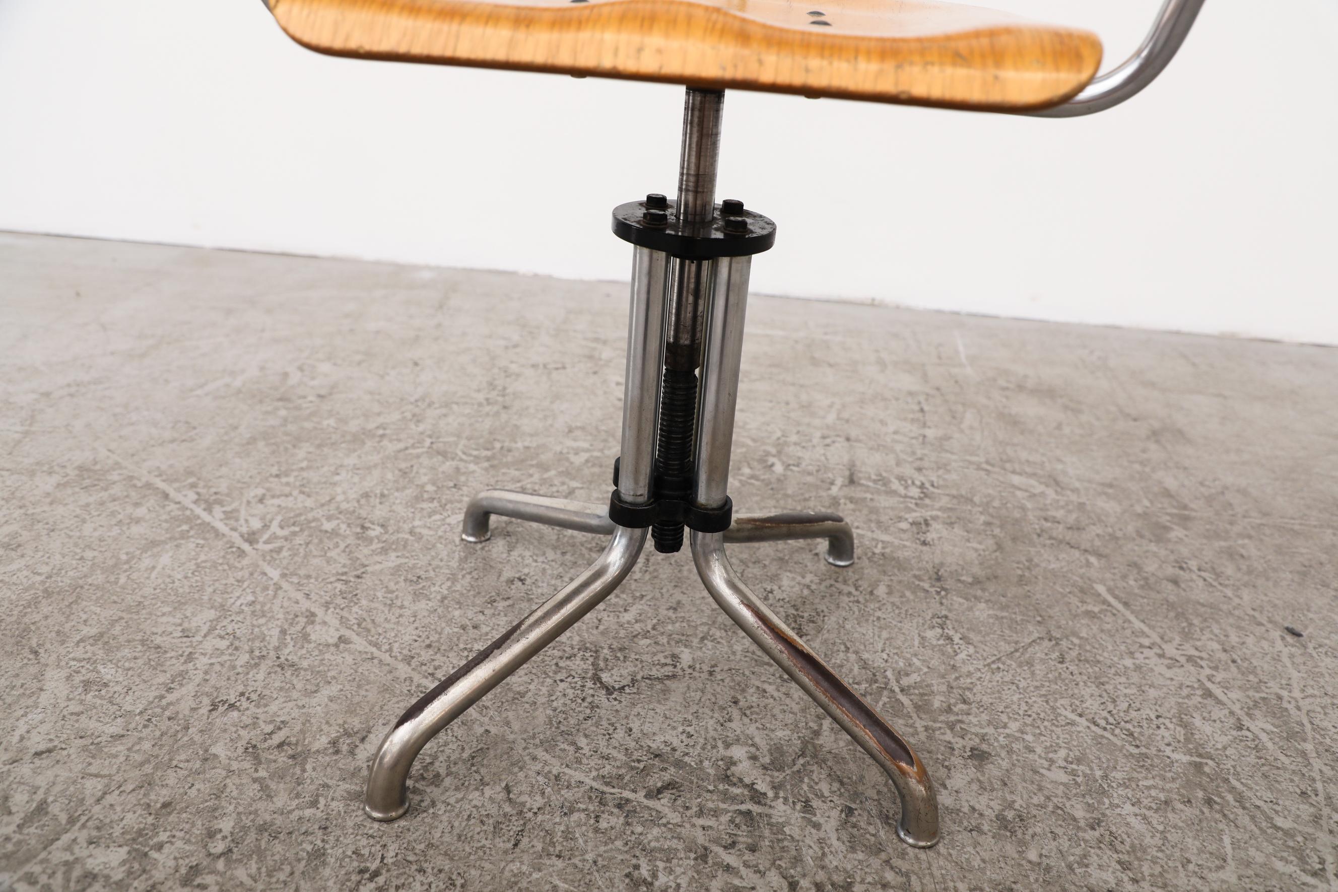 Rare Gispen Bauhaus Office Chair, Model 354 7