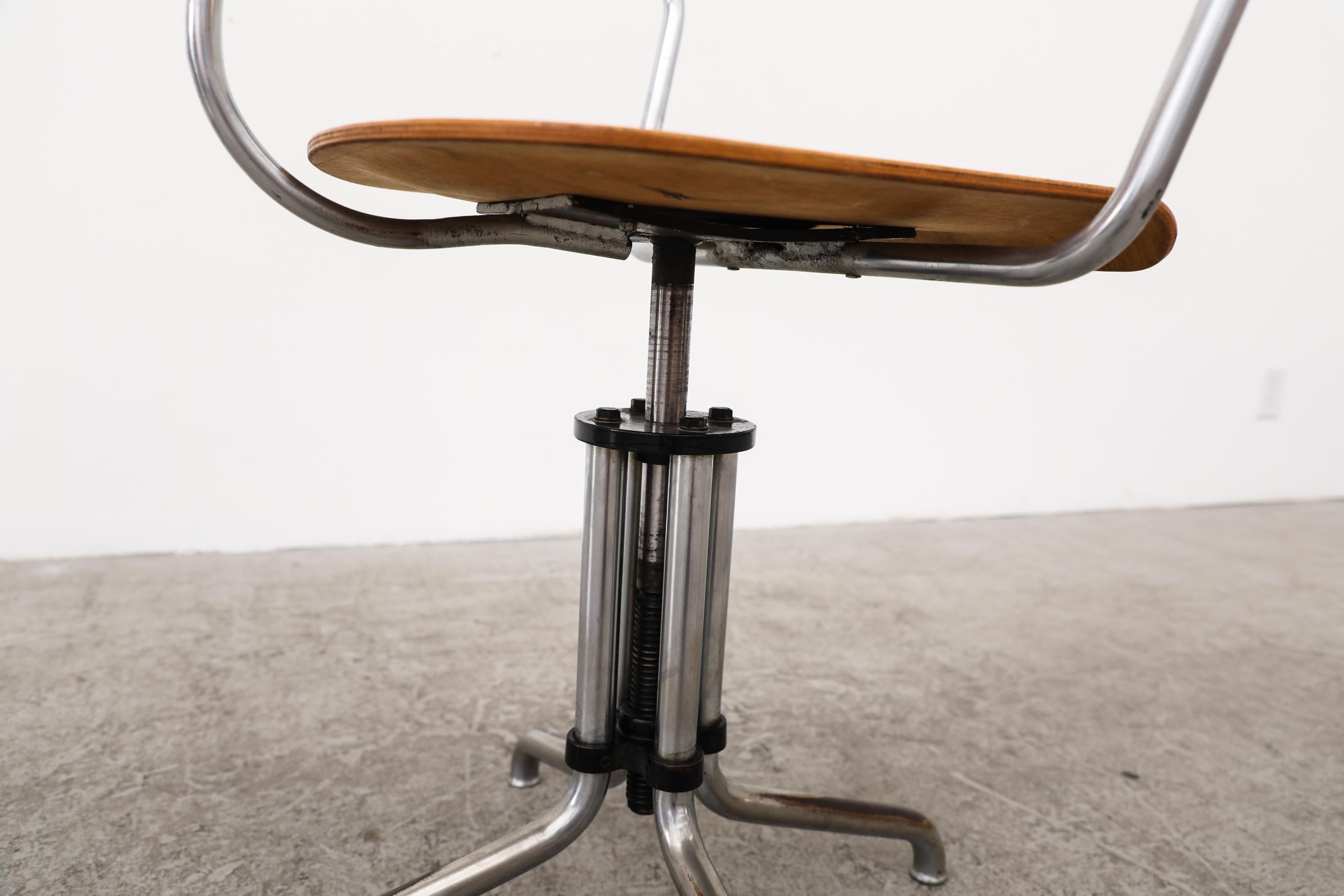 Rare Gispen Bauhaus Office Chair, Model 354 10