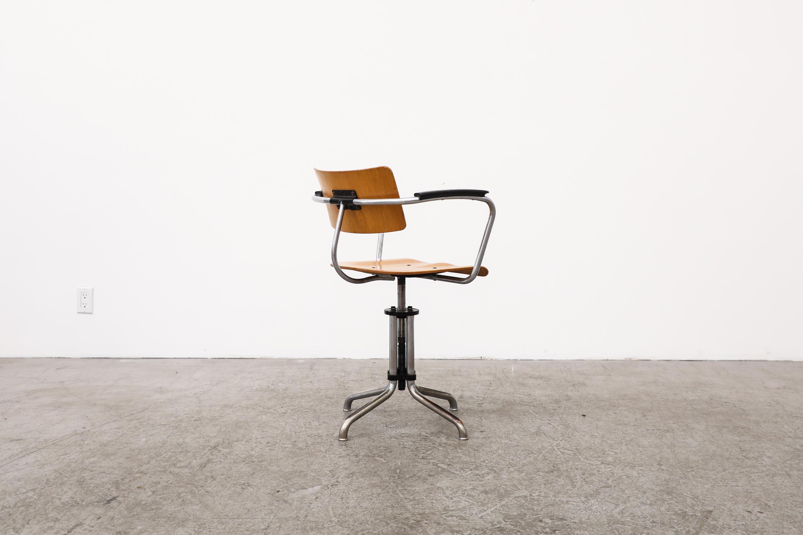 Rare Gispen Bauhaus Office Chair, Model 354 1