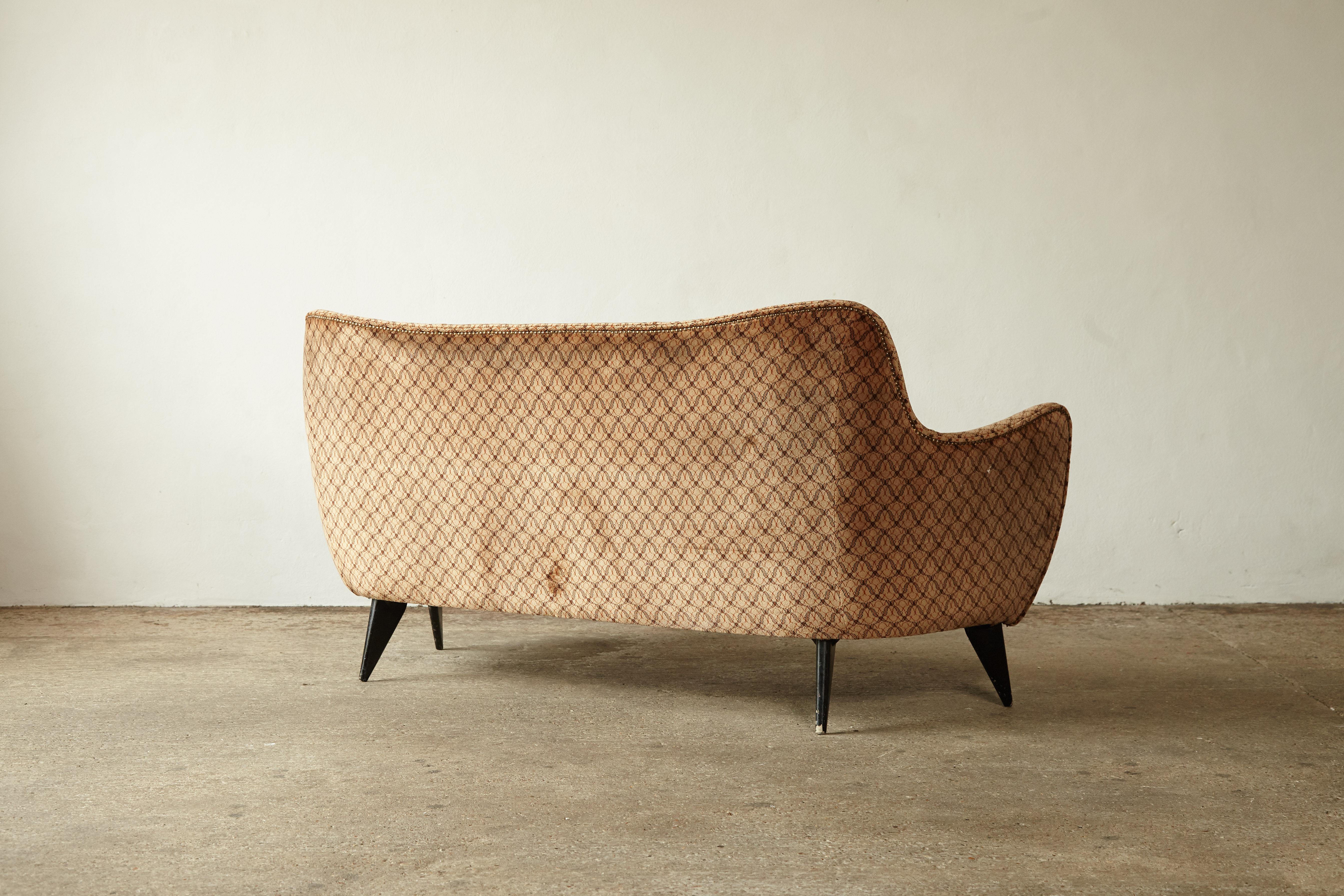 Italian Rare Giulia Veronesi Perla Sofa, ISA Bergamo, Italy, 1950s