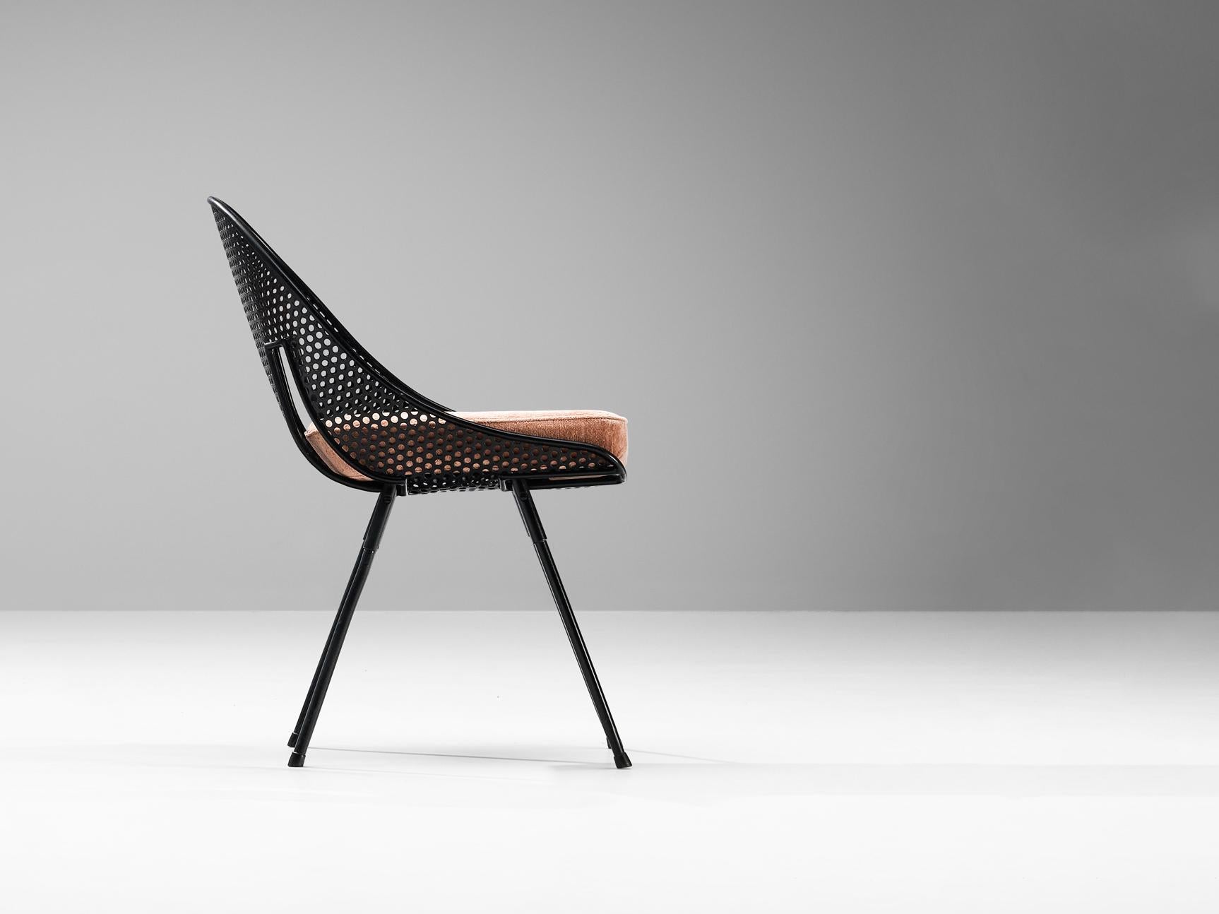 perforated metal chair
