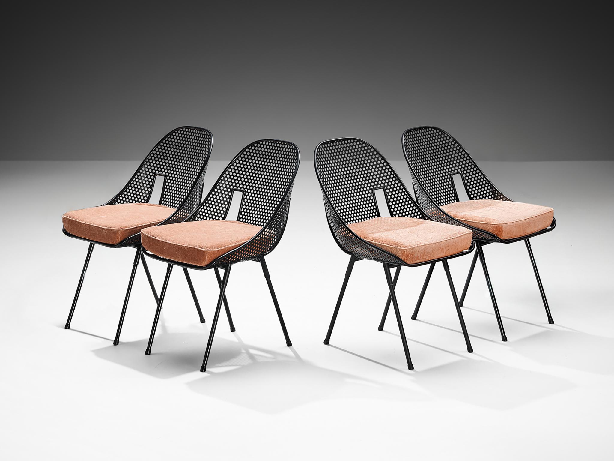 Giuseppe De Vivo, juego de cuatro sillas de comedor, modelo 
