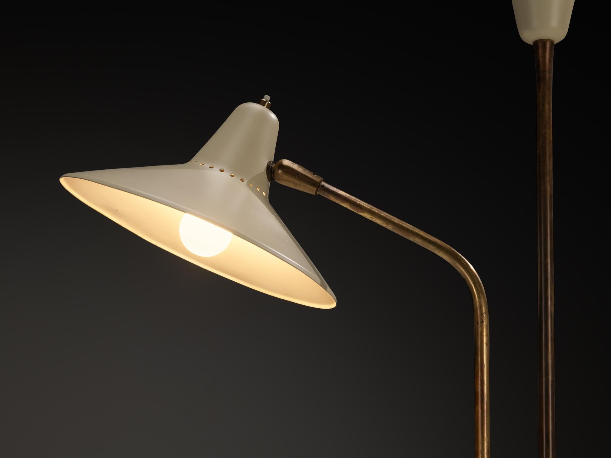 Italian Rare Giuseppe Ostuni for O-Luce ’339/3’ Three-Armed Floor Lamp For Sale