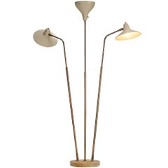 Rare Giuseppe Ostuni for O-Luce ’339/3’ Three-Armed Floor Lamp