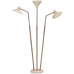Rare Giuseppe Ostuni for O-Luce ’339/3’ Three-Armed Floor Lamp