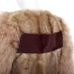 rare GIVENCHY beige Astrakan fur feather sleeves cropped bolero jacket