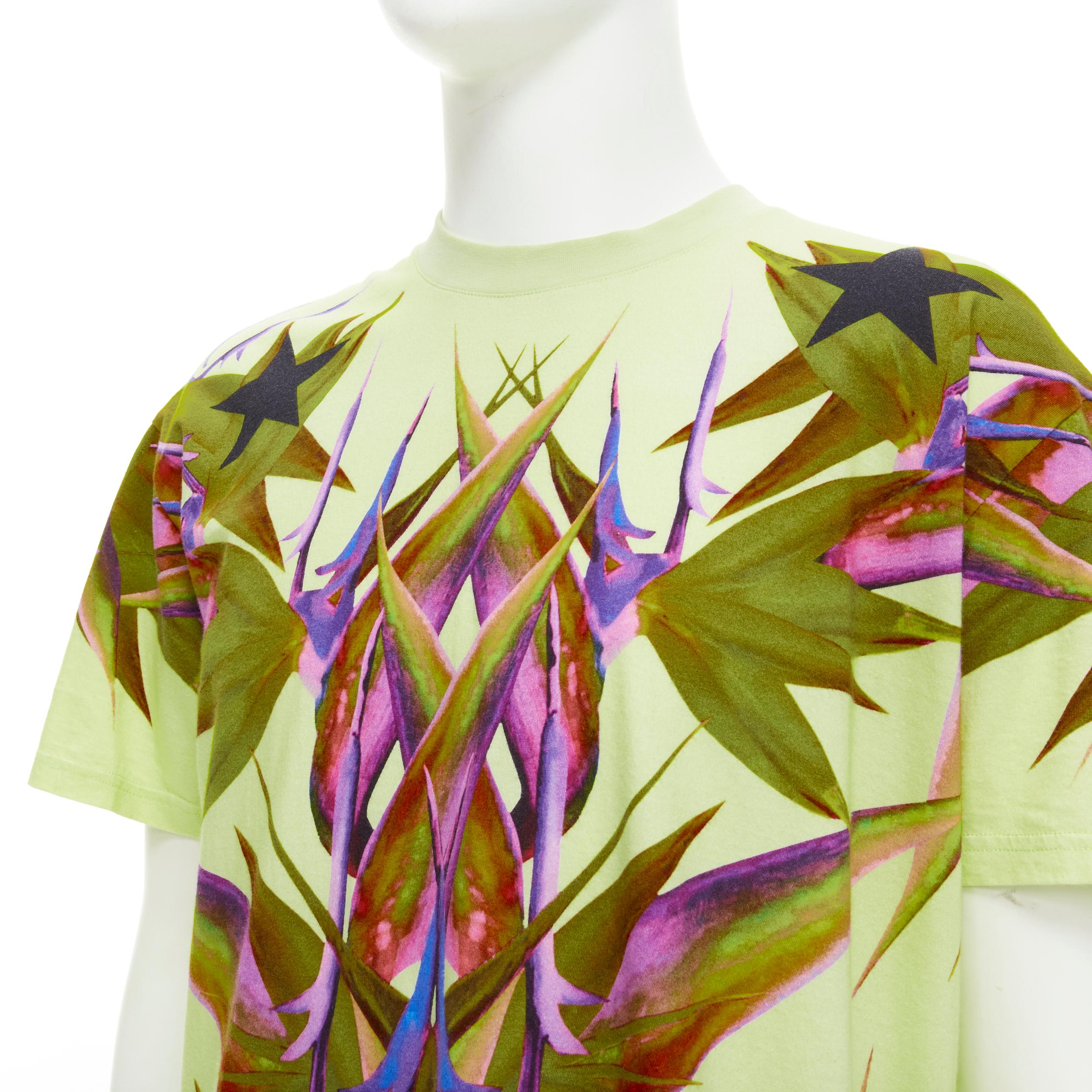 rare GIVENCHY TISCI 2012 Runway Birds Of Paradise mint green cotton tshirt 1