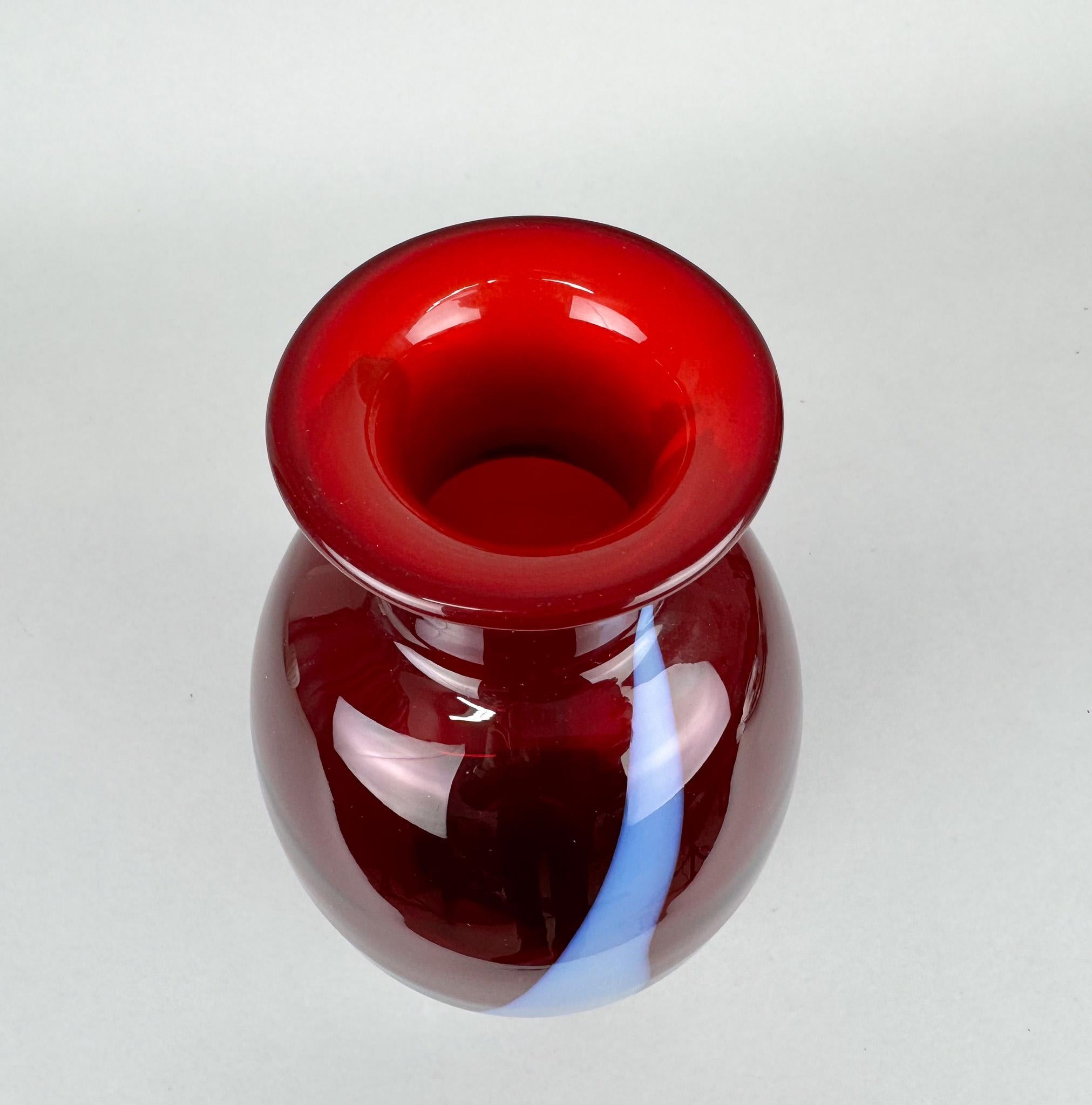 Mid-Century moderno Raro vaso di vetro 'Cintia' di Zbigniew Horbowy, Polonia, anni '70 in vendita