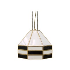 Glass and Brass Pendant by Carl Zalloni for Cazal, 1969