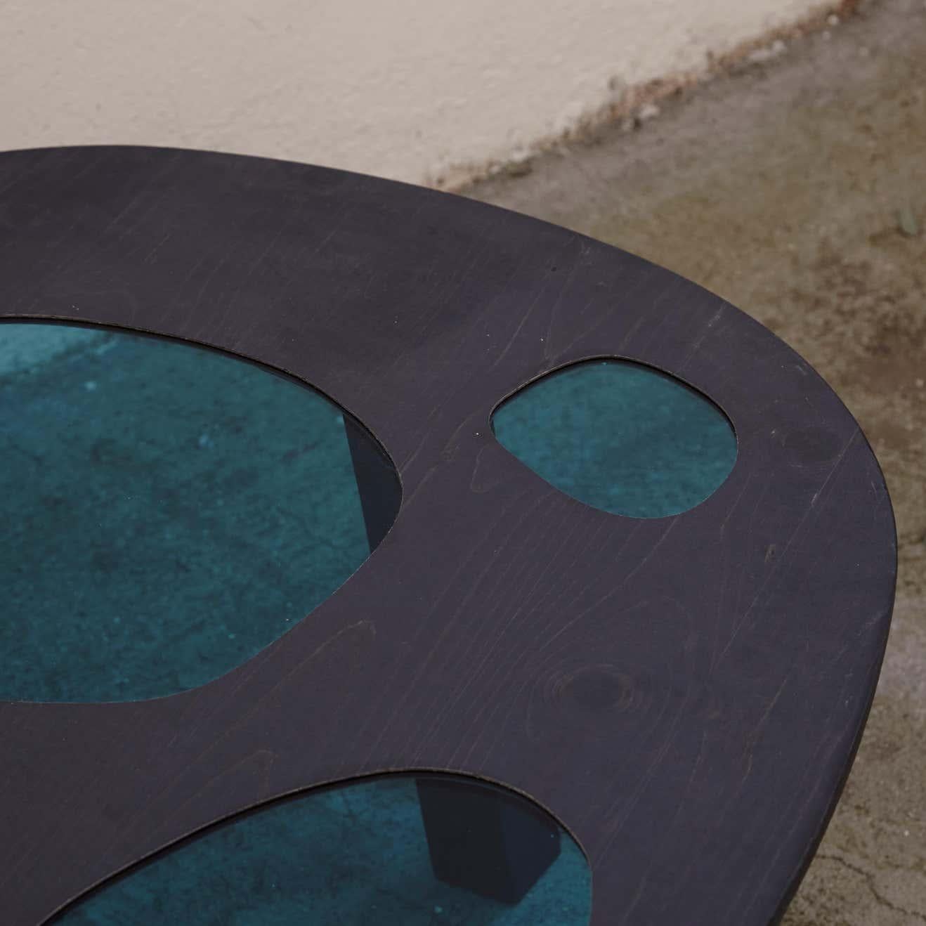 Modern Rare Glass and Wood Prototype Aquario Table by Campana Brothers