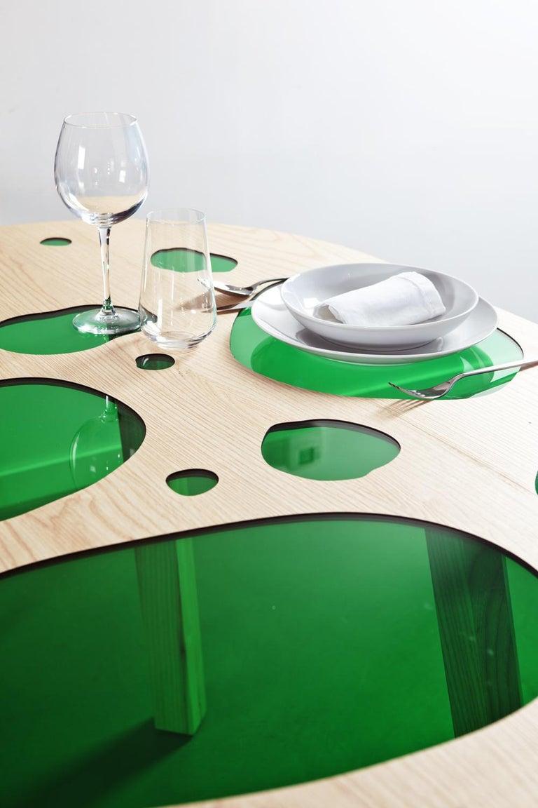 Spanish Rare Glass and Wood Prototype Aquario Table by Campana Brothers