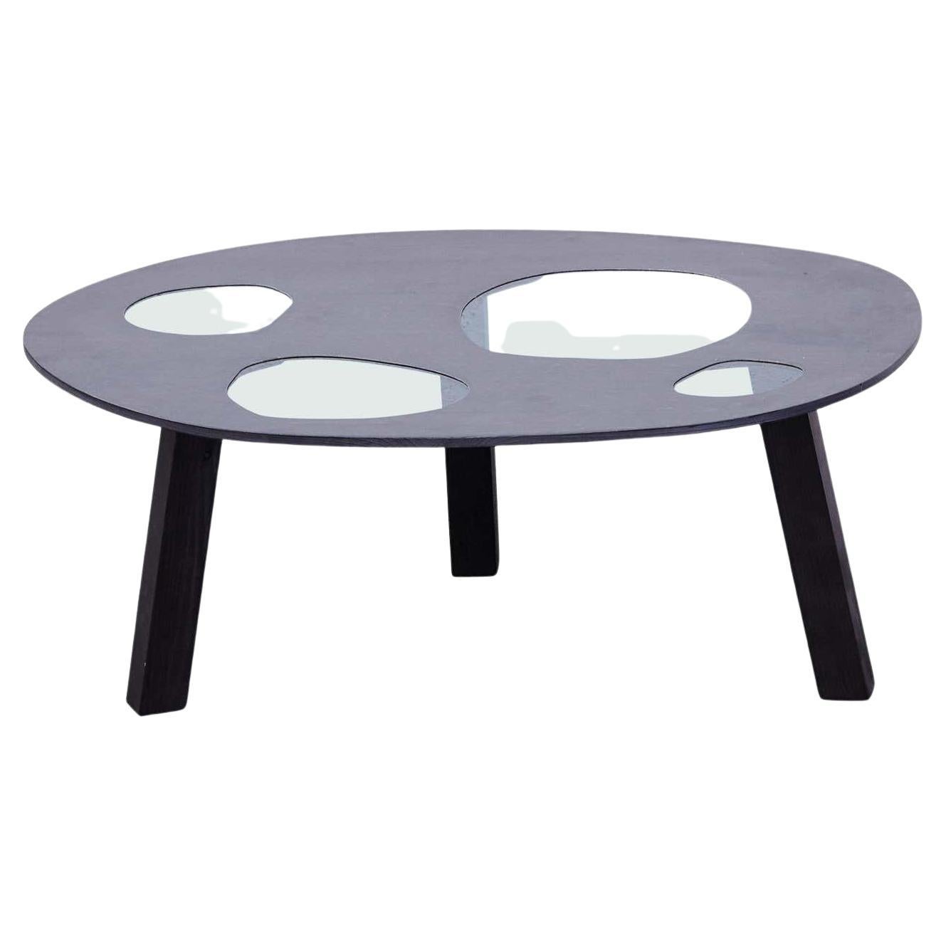 Seltener Aquario-Tisch aus Glas und Holz Prototyp der Gebrüder Campana