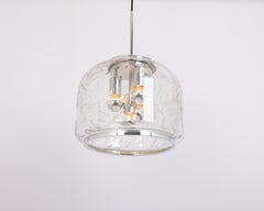 Rare Glass Ball Pendant Light by Doria, Germany, 1970s