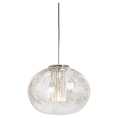 Rara lampada a sospensione a sfera in vetro di Doria, Germania, anni '70