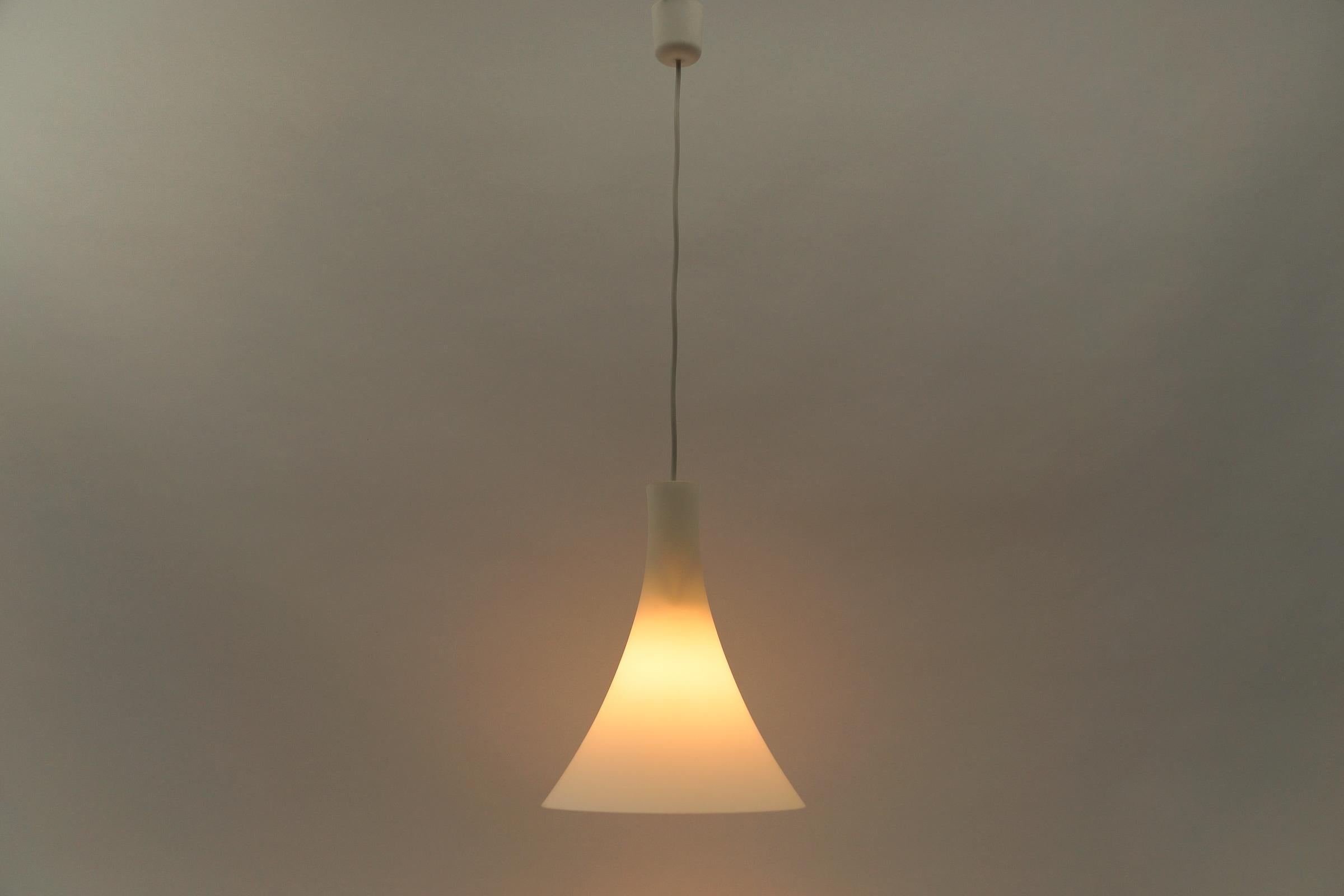 German Rare Glass Ceiling Lamp 