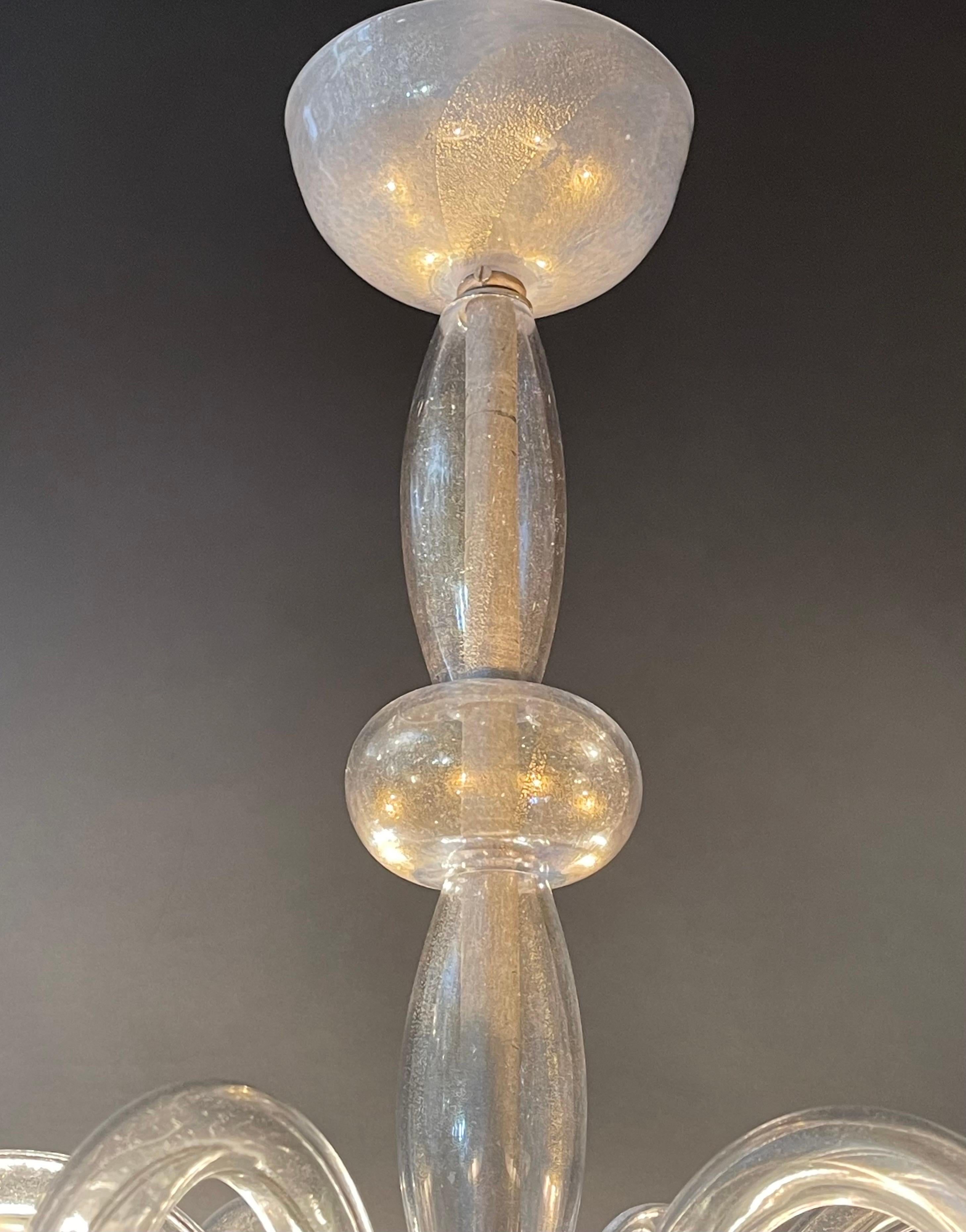 Rare Glass Chandelier by Rosanna Toso for Andromeda Murano, 1998 For Sale 4