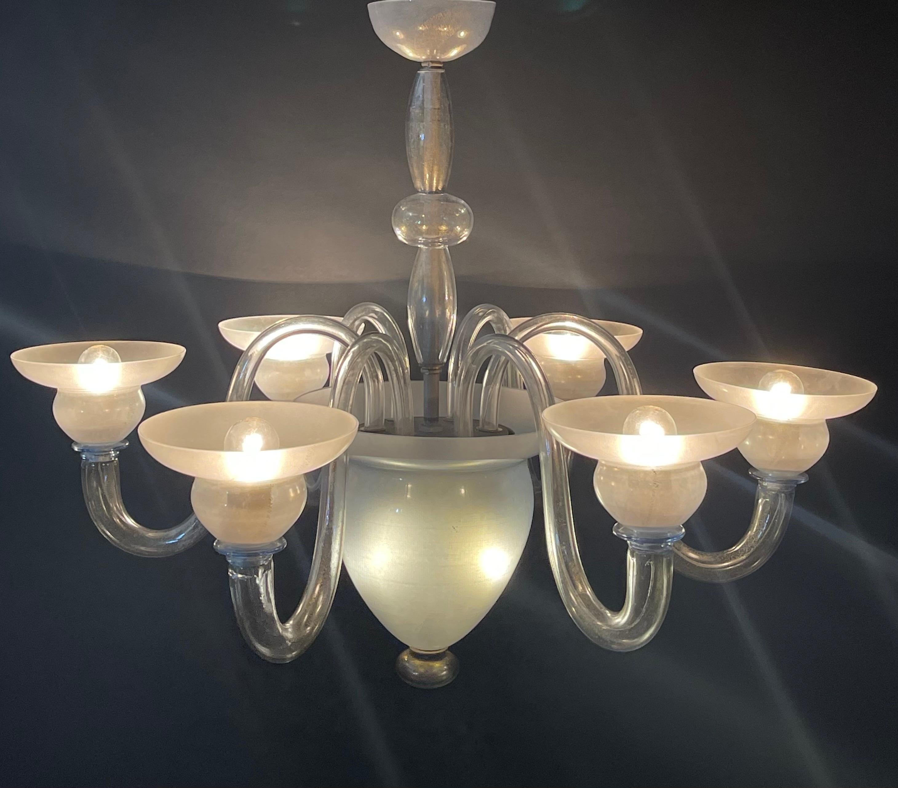 Rare Glass Chandelier by Rosanna Toso for Andromeda Murano, 1998 For Sale 9