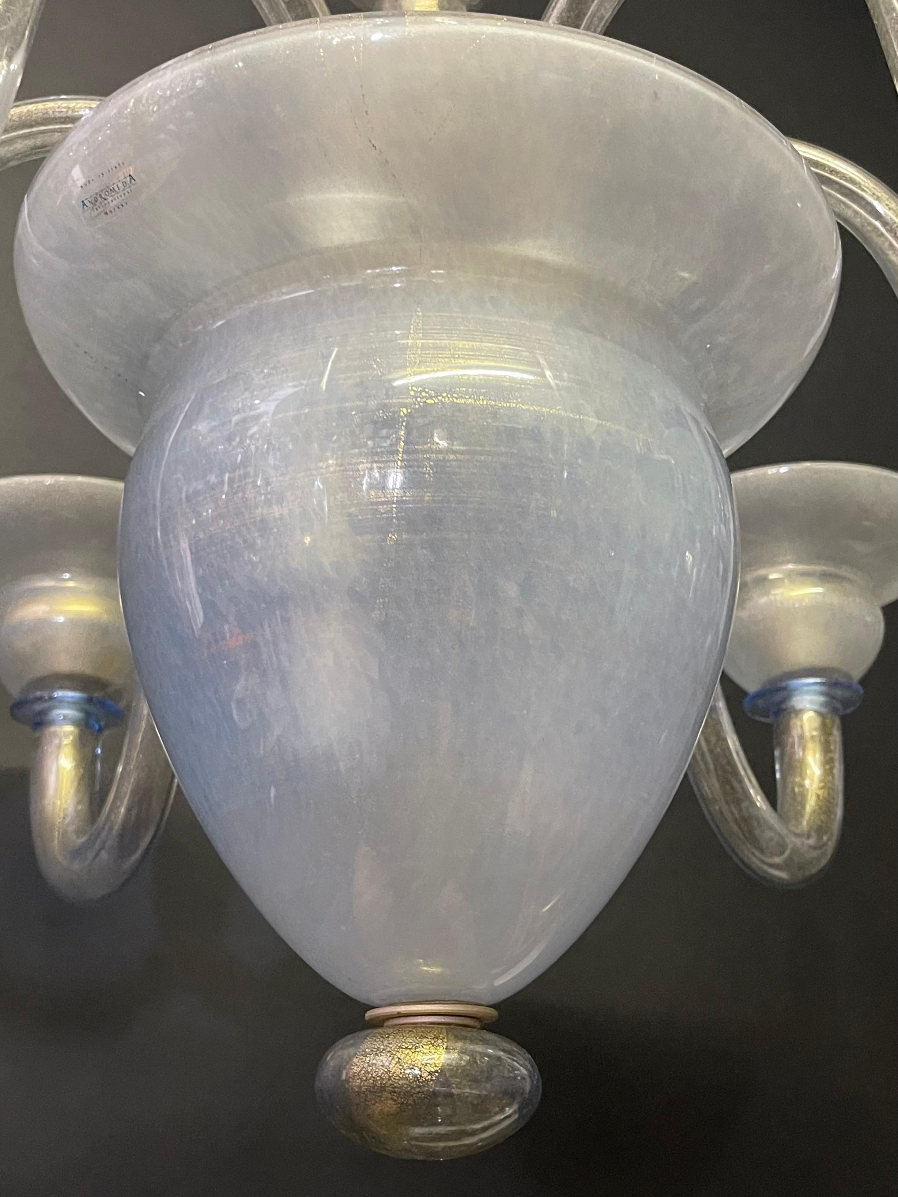Verre de Murano Lustre en verre rare de Rosanna Toso pour Andromeda Murano, 1998 en vente