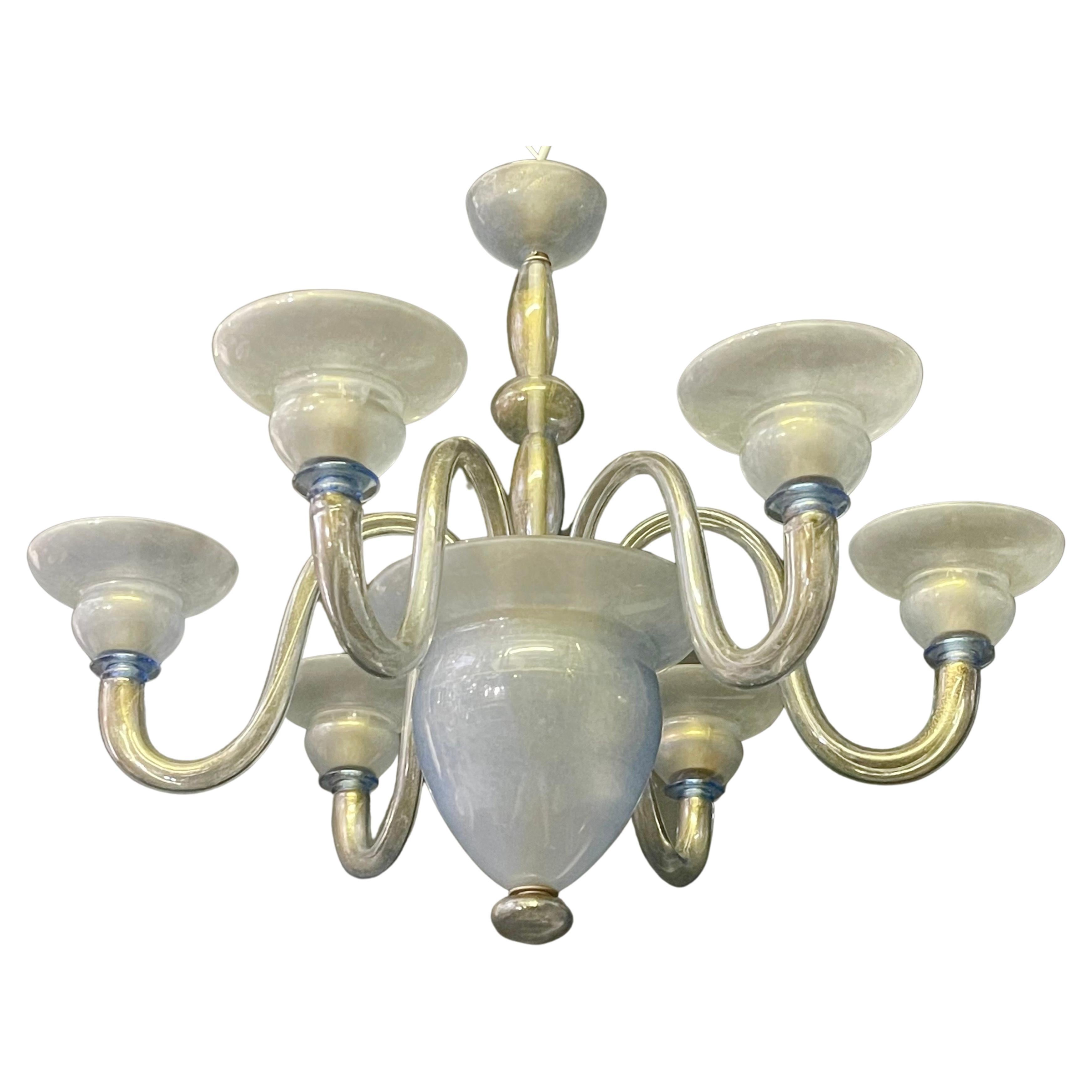 Rare Glass Chandelier by Rosanna Toso for Andromeda Murano, 1998 For Sale