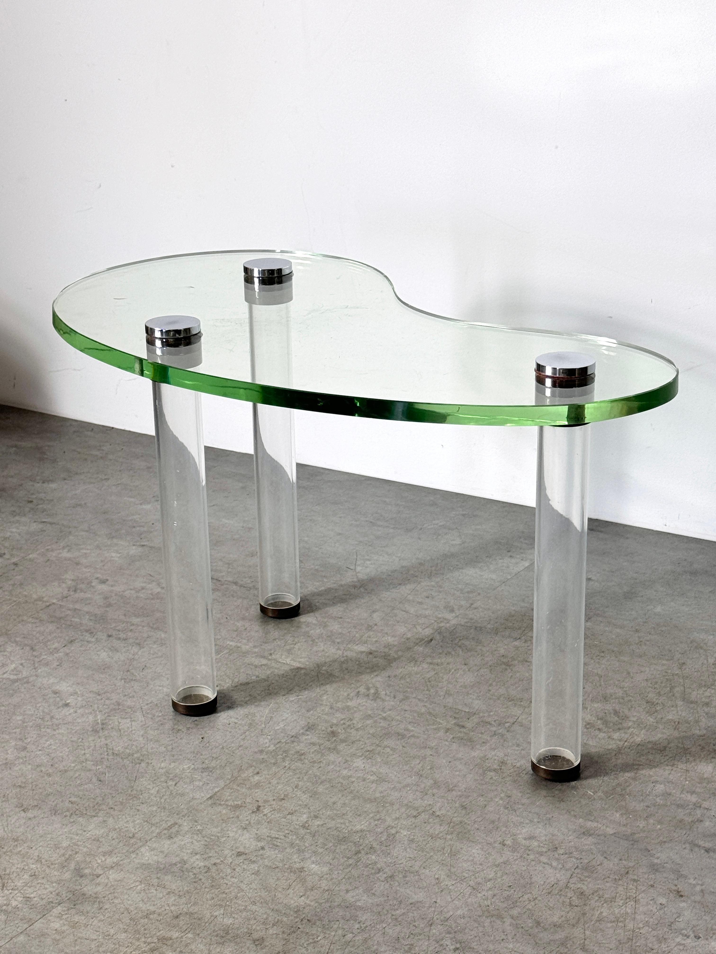 Mid-Century Modern Rare Glass & Lucite Kidney Table by Gilbert Rohde for Herman Miller Luxury Group