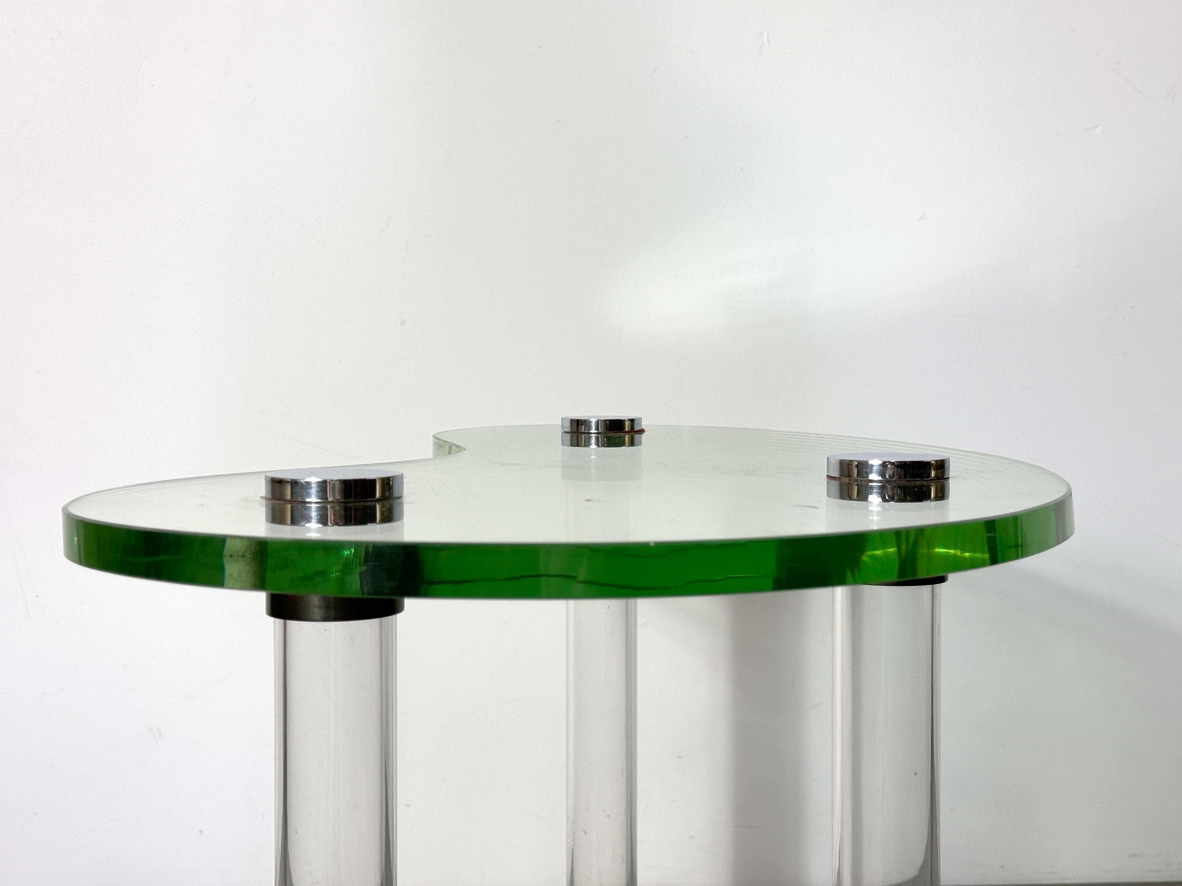20th Century Rare Glass & Lucite Kidney Table by Gilbert Rohde for Herman Miller Luxury Group