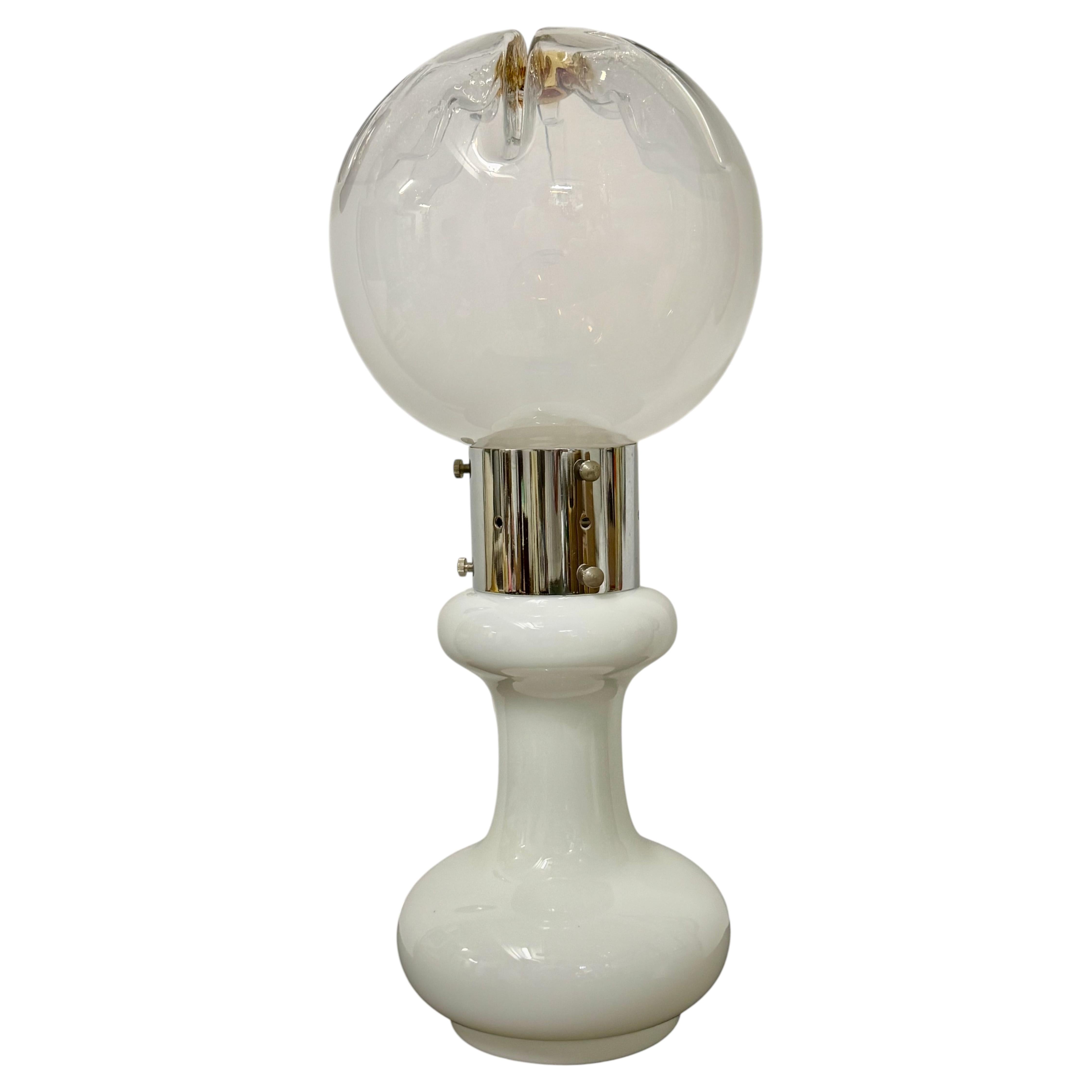 Rare Glass Table Lamp by Carlo Nason, Mazzega 1970s
