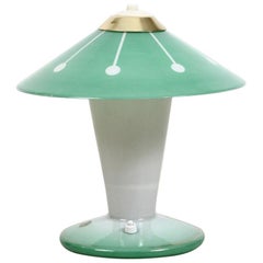Rare Glass Table Lamp by Meissen Glass