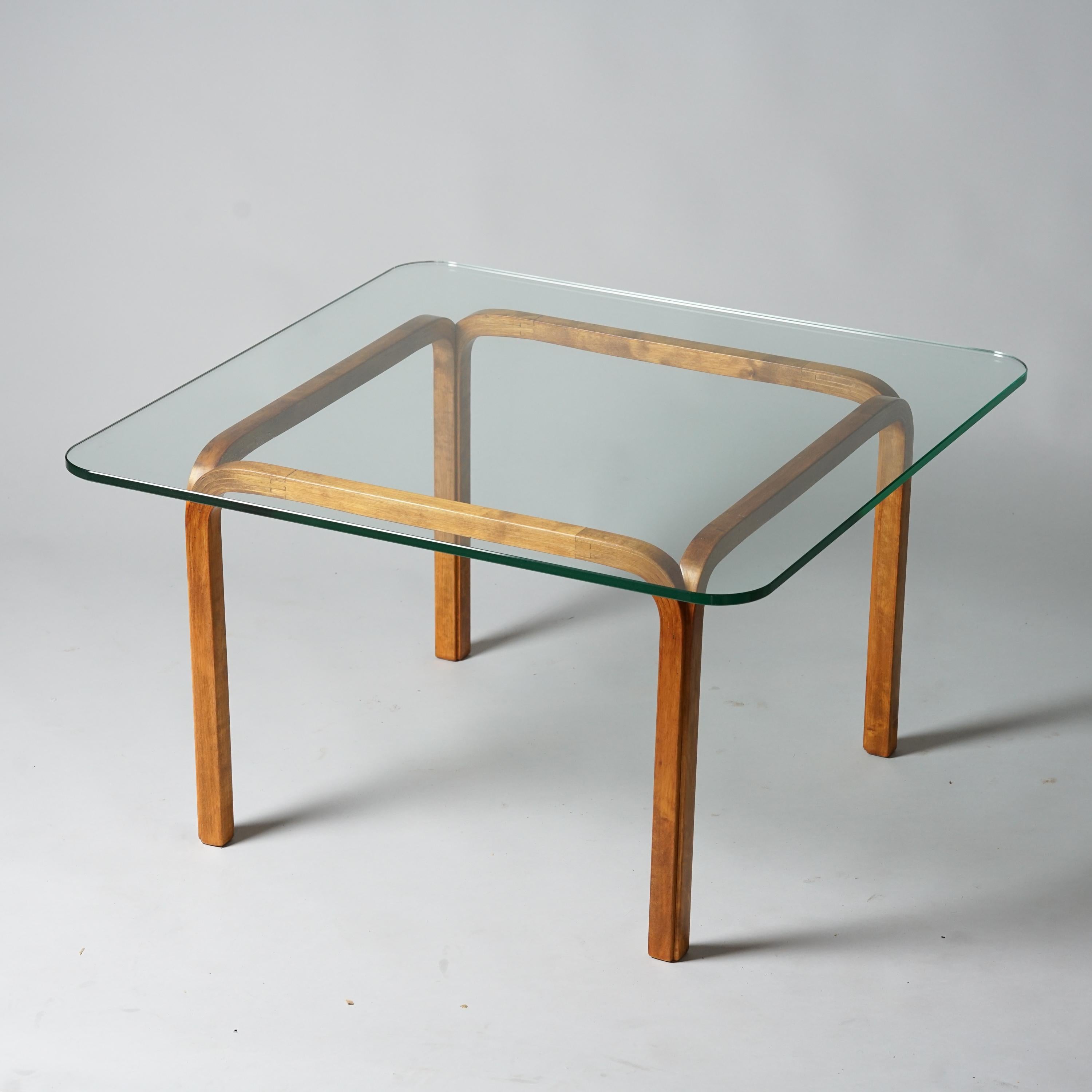 Rare Glass Table Model Y805A, Alvar Aalto, Oy Huonekalu- ja