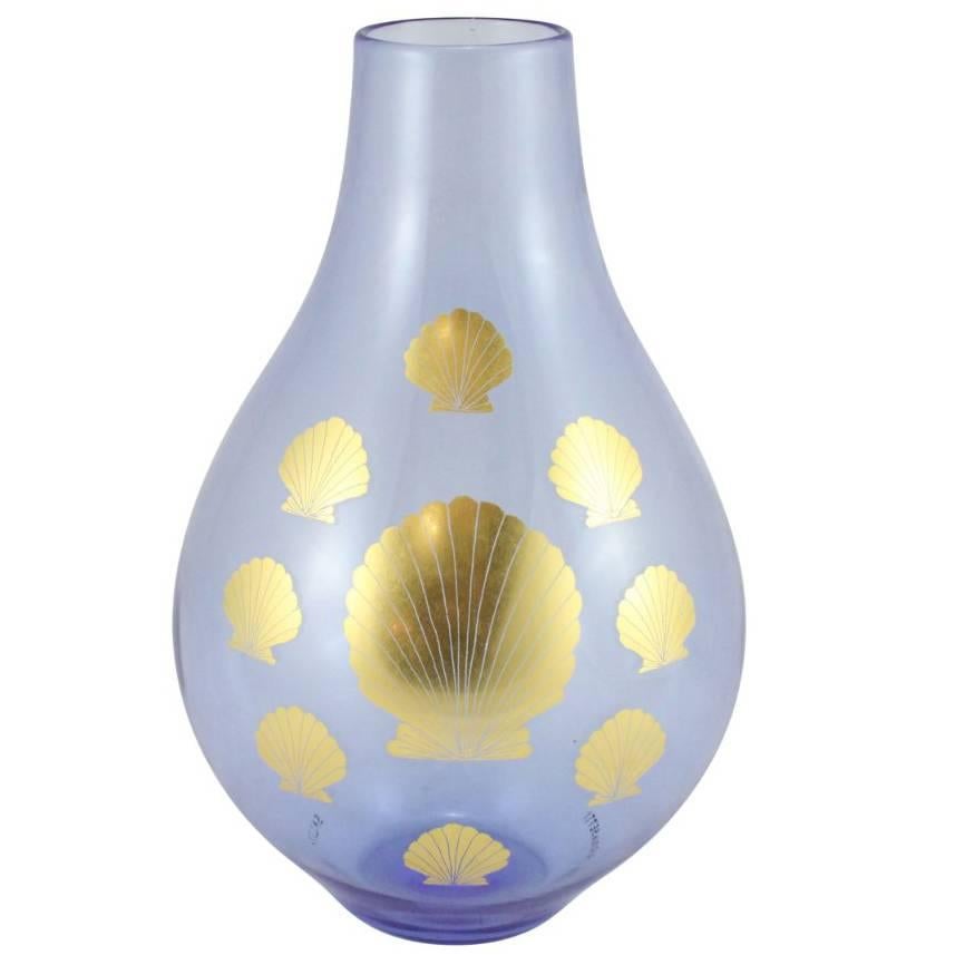 Rare Glass Vase 'Conchiglie' by Piero Fornasetti For Sale