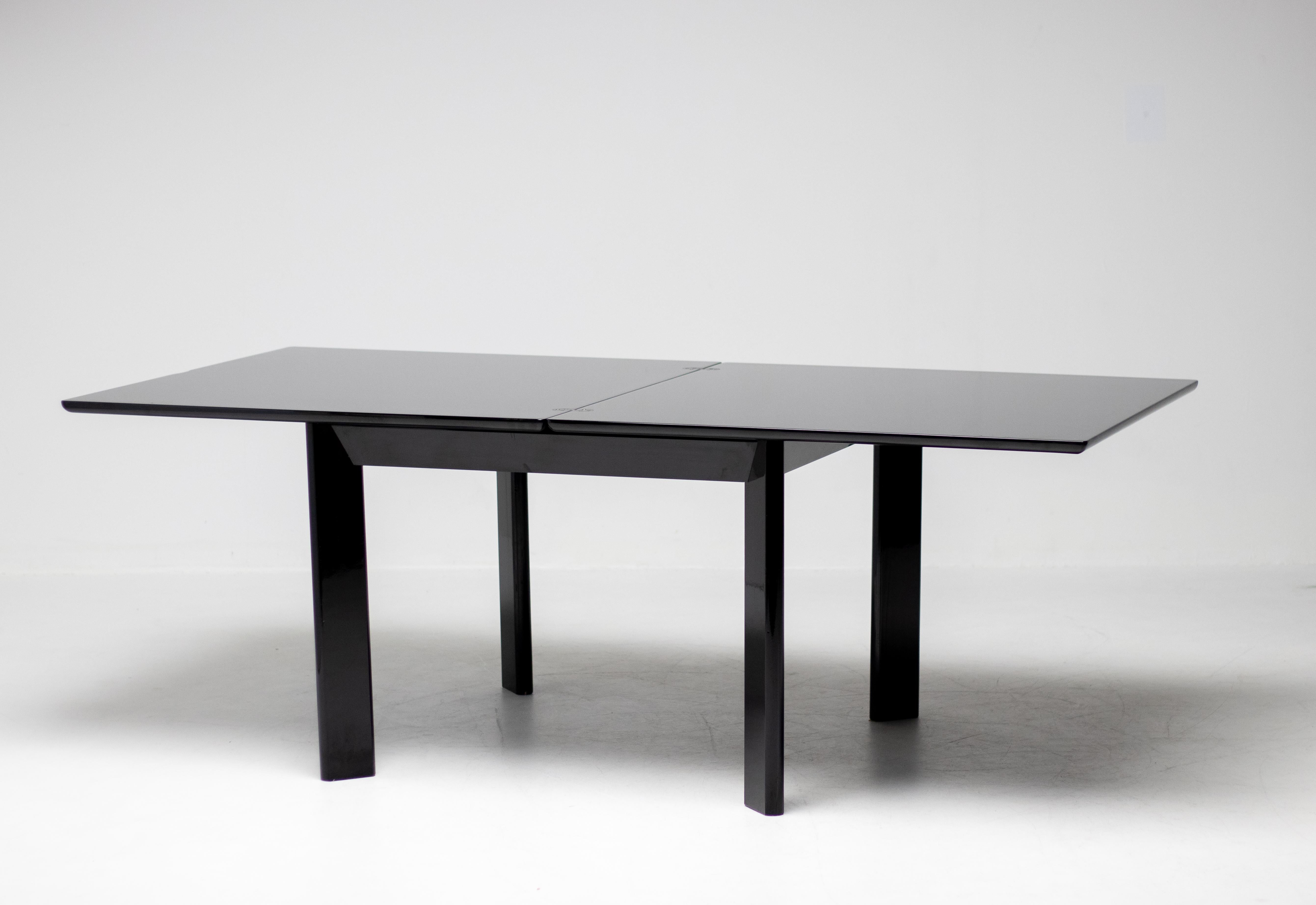 Rare Gloss Black Folding Table by Kazuhide Takahama For Sale 3