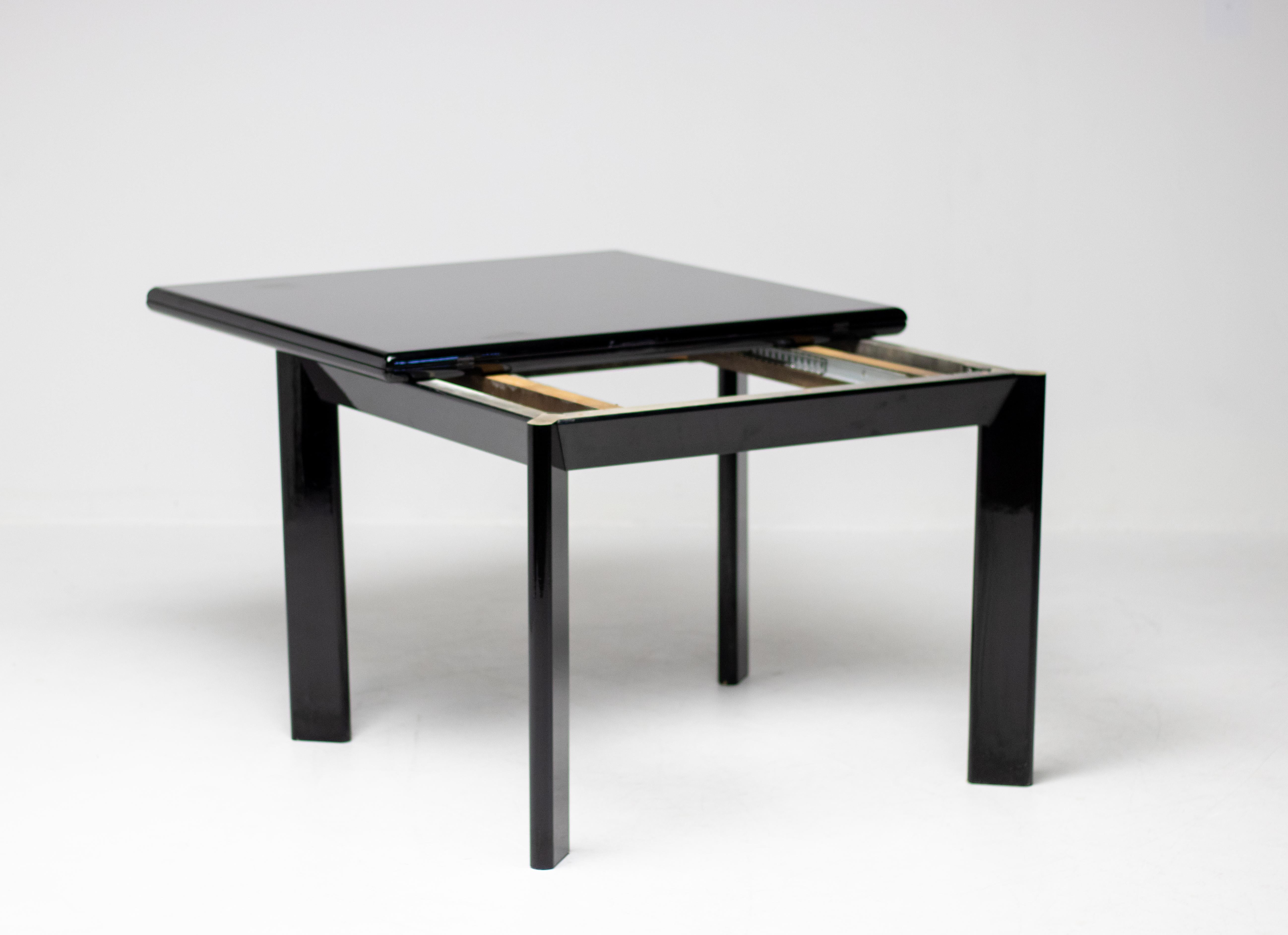 Plywood Rare Gloss Black Folding Table by Kazuhide Takahama For Sale