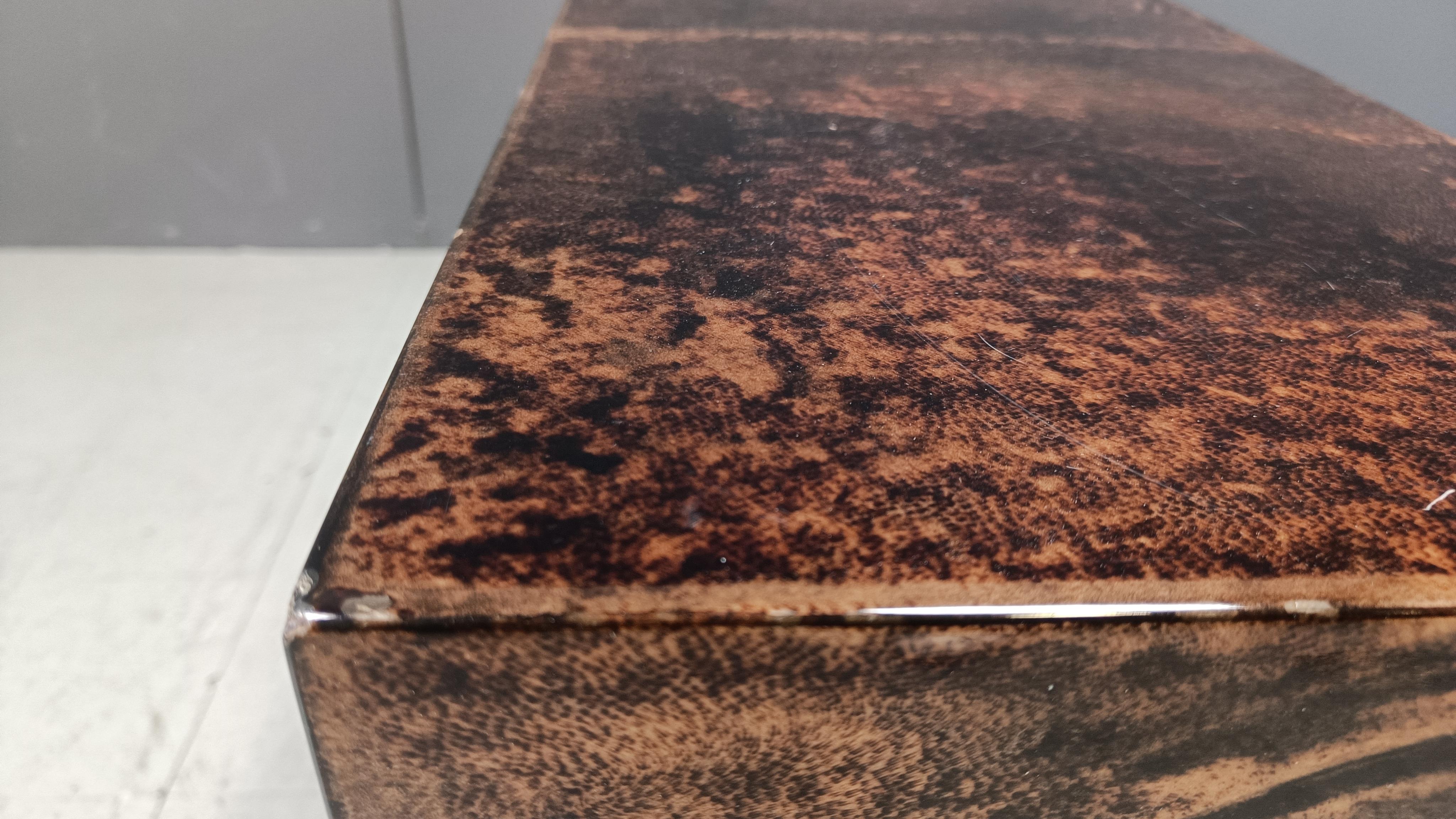 Rara consola de pergamino de piel de cabra de Aldo Tura, años 60 3
