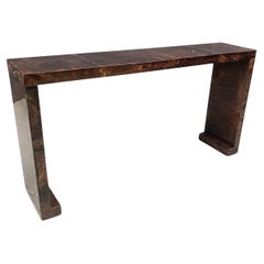 Rara consola de pergamino de piel de cabra de Aldo Tura, años 60