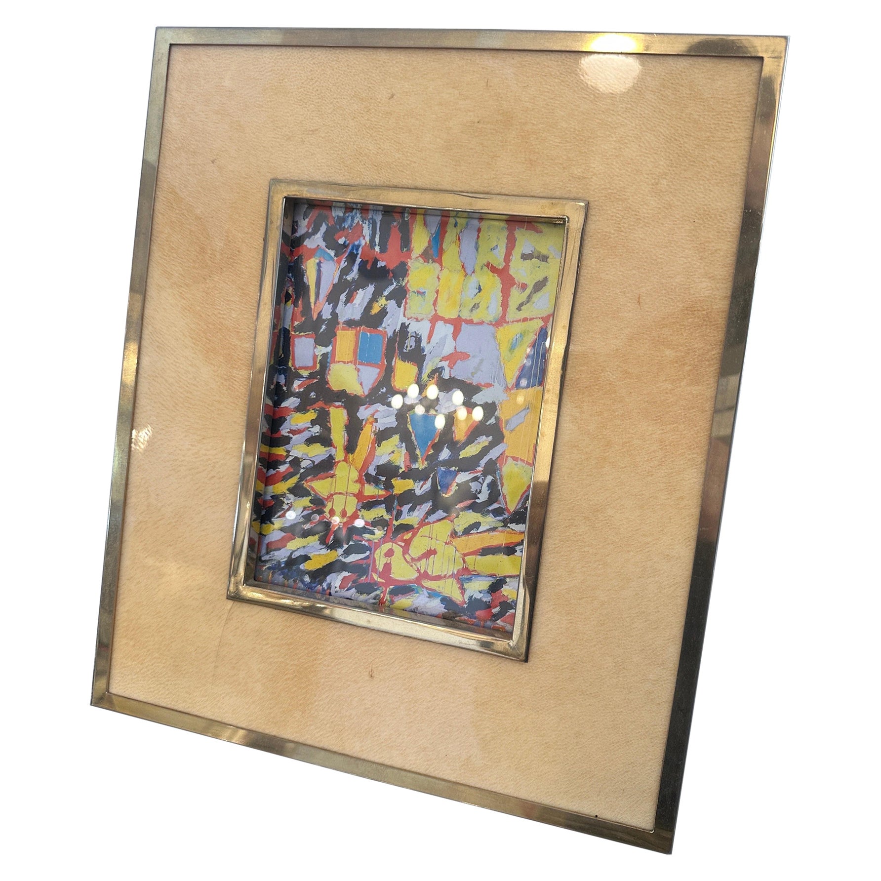 Rare Goatskin Picture Frame by Aldo Tura in vendita